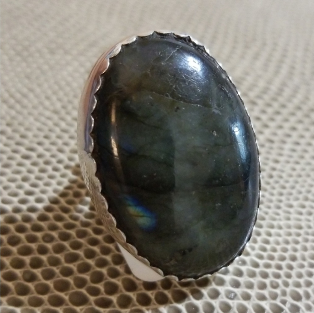 Midnight Labradorite CB sterling silver ring